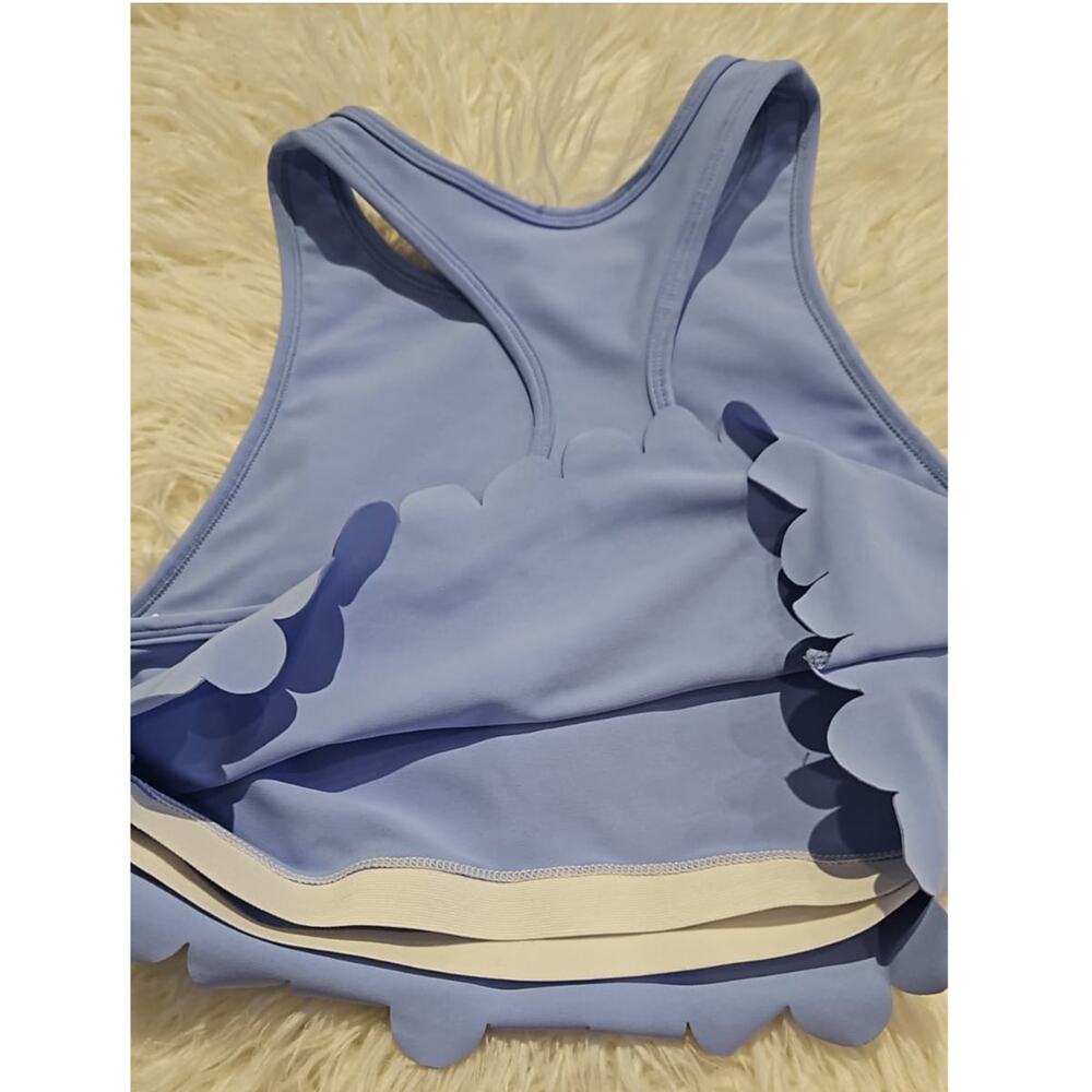 AQUA Athletic Scallop-Hem Crop Top – Exclusive to Bloomingdale’s - Picture 4 of 6